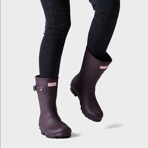 Purple Urchin HUNTER Boots short US 8 women’s